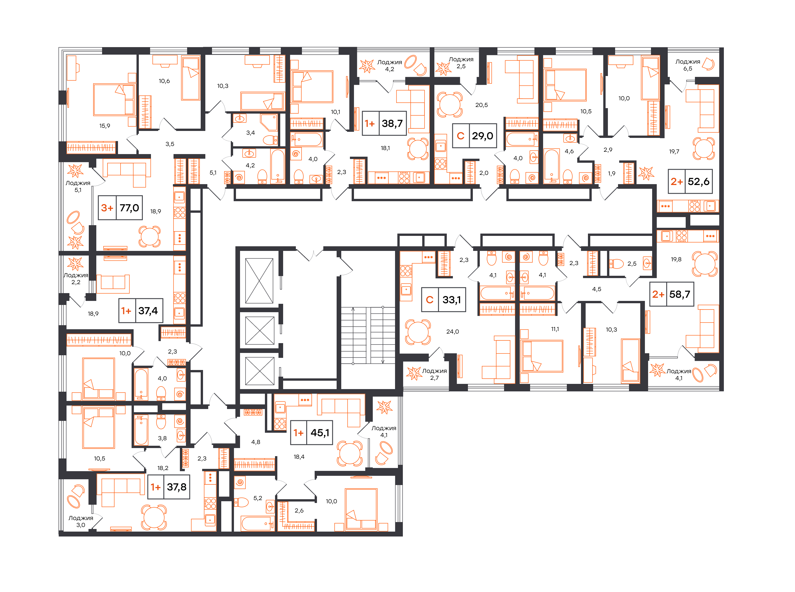 Схема этажа